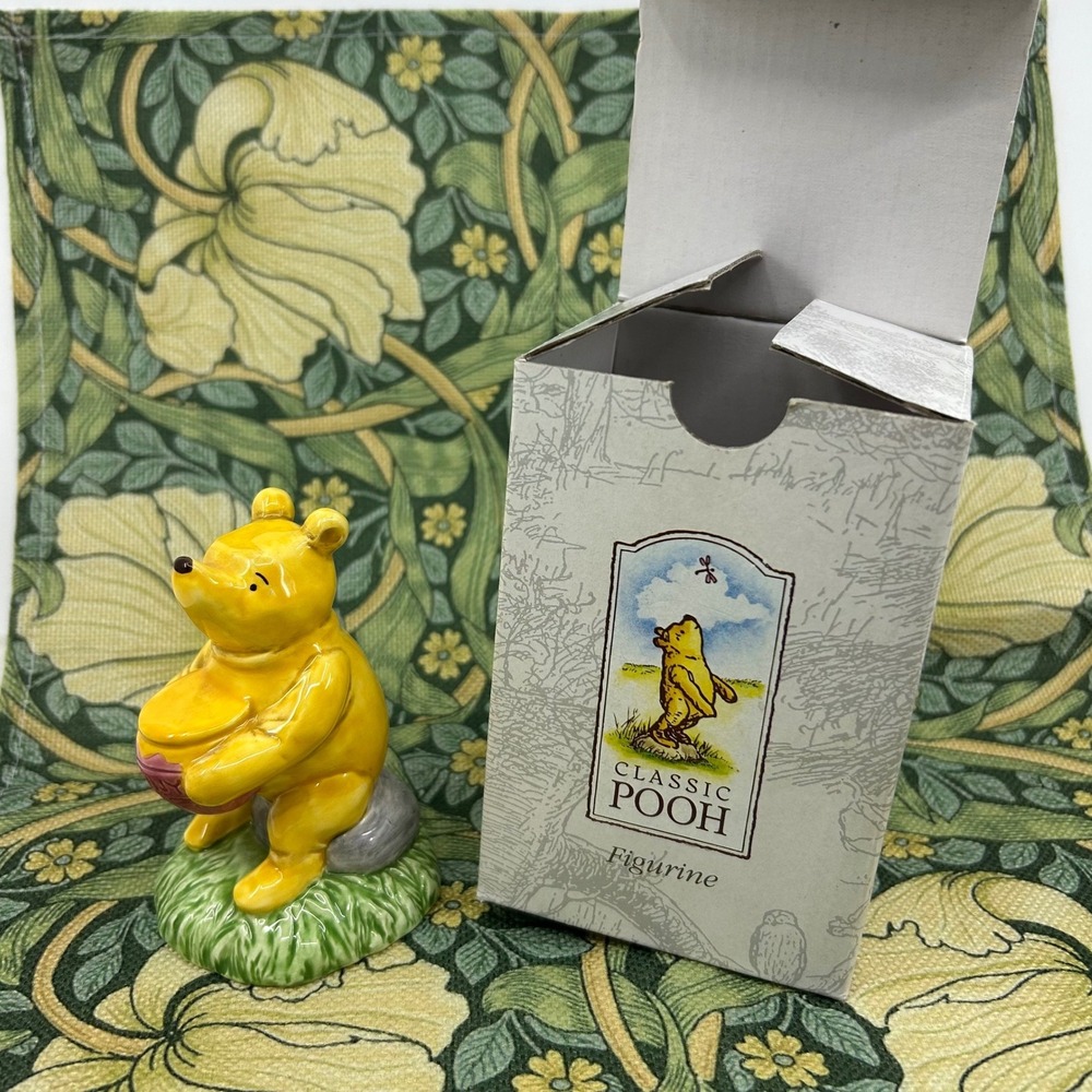 Winnie The Pooh With Honeypot Porcelain Figurine Designed By Charpente
